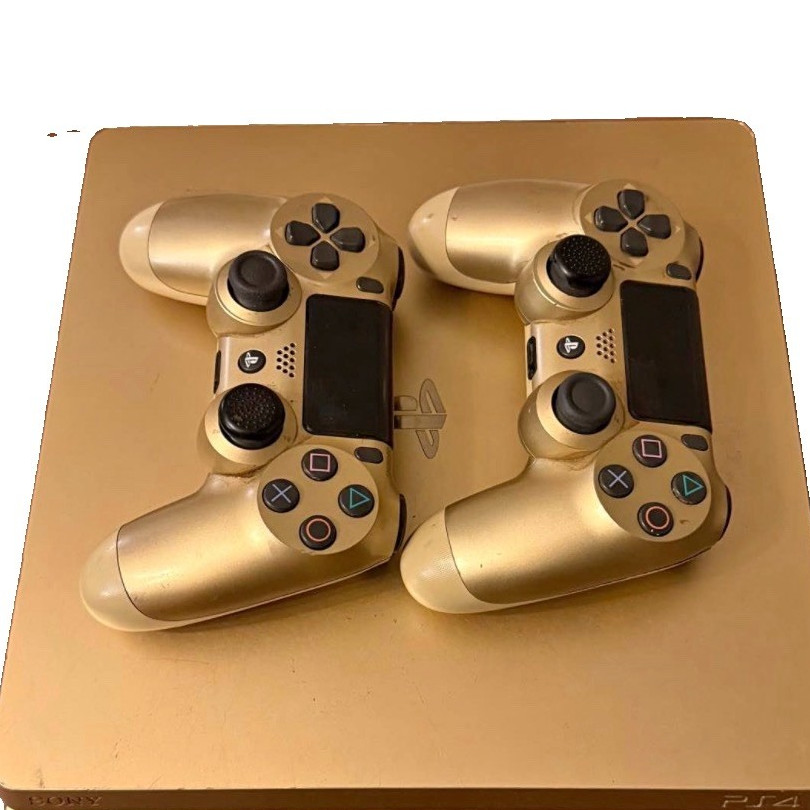 GOLD Sony PlayStation 4 Slim 1TB Gold Console w/ 2 Gold DualShock 4, 1080p
