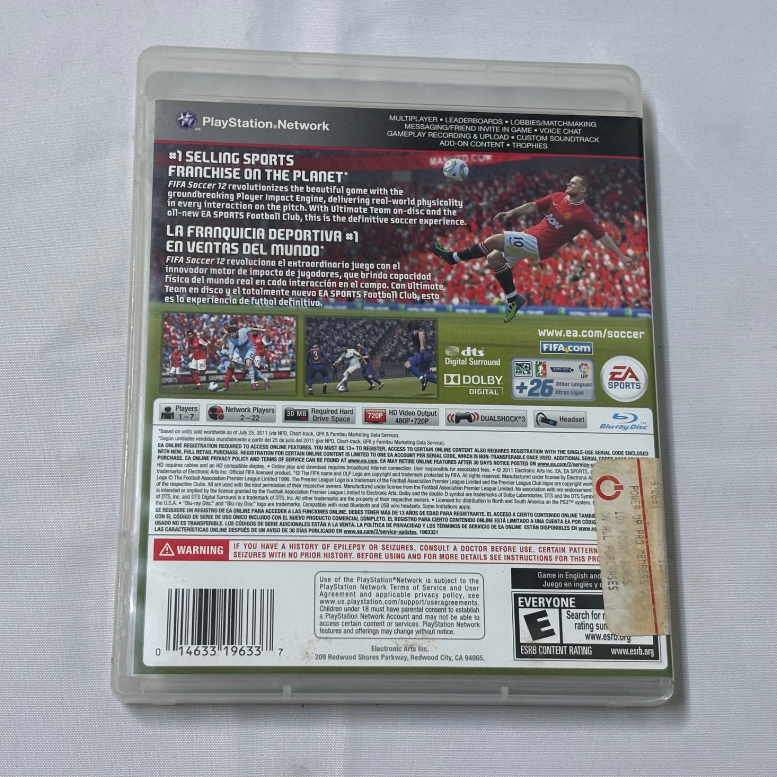 FIFA Soccer 12 (Playstation 3)(2011) Used Rated E By: EA Sports