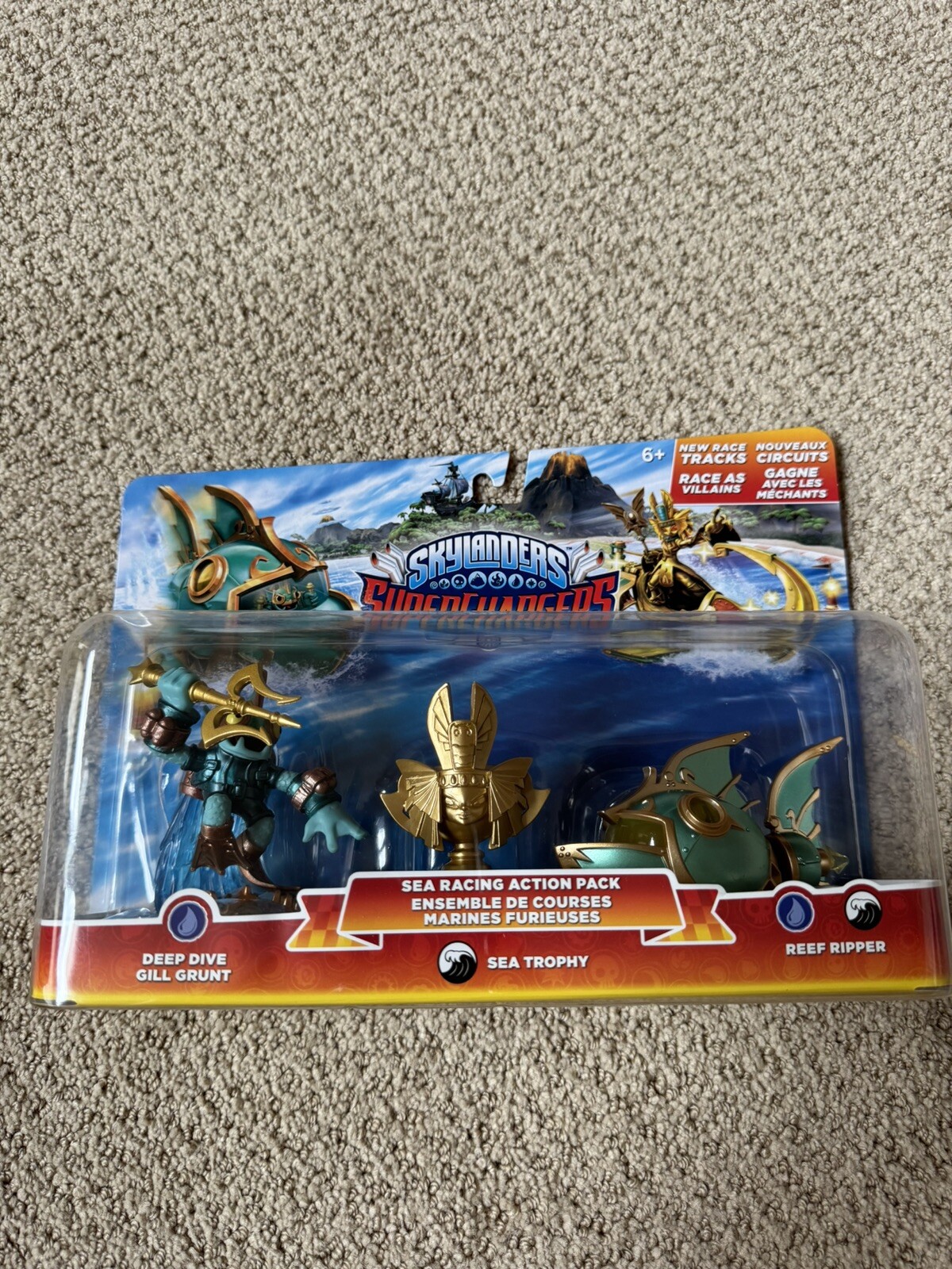 Skylanders Supercharger Sea Racing Action Pack Gill Grunt Sea Trophy Reef Ripper