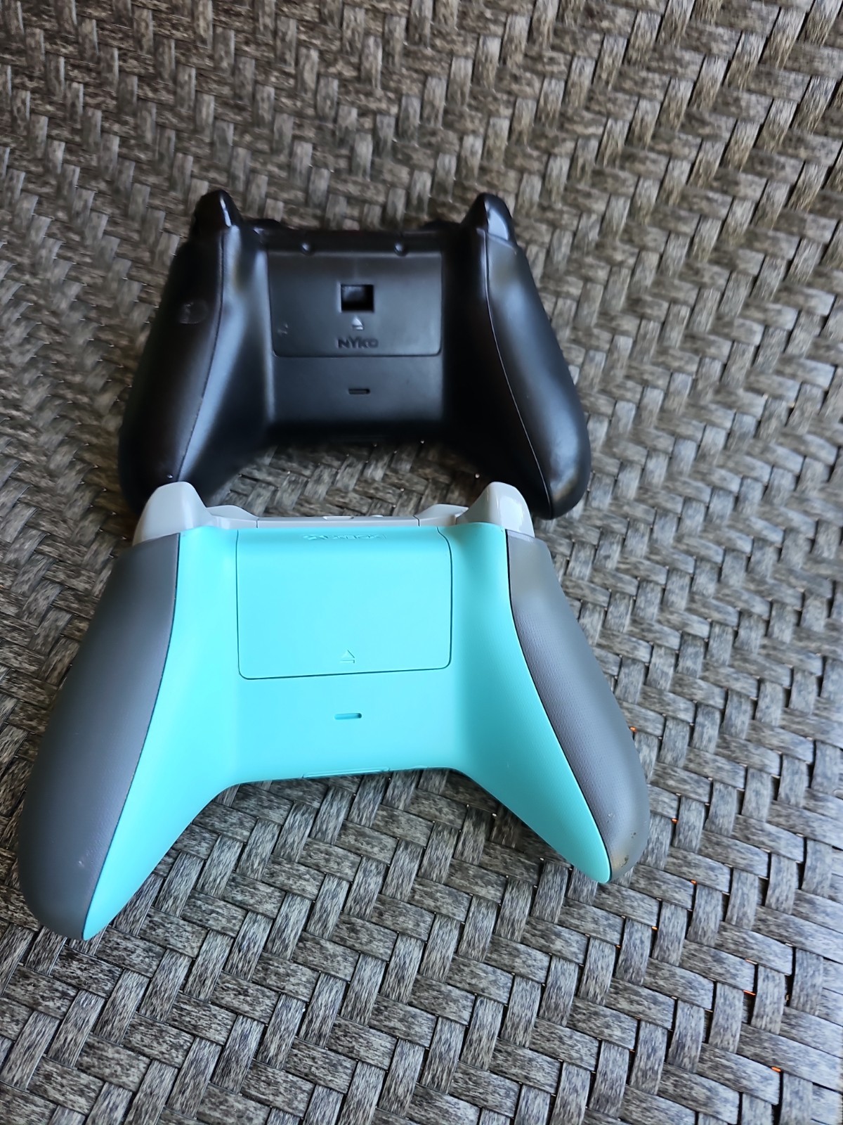 2 Xbox One 1708 Controllers – Gray/Blue & Black Microsoft Wireless FREE SHIPPING