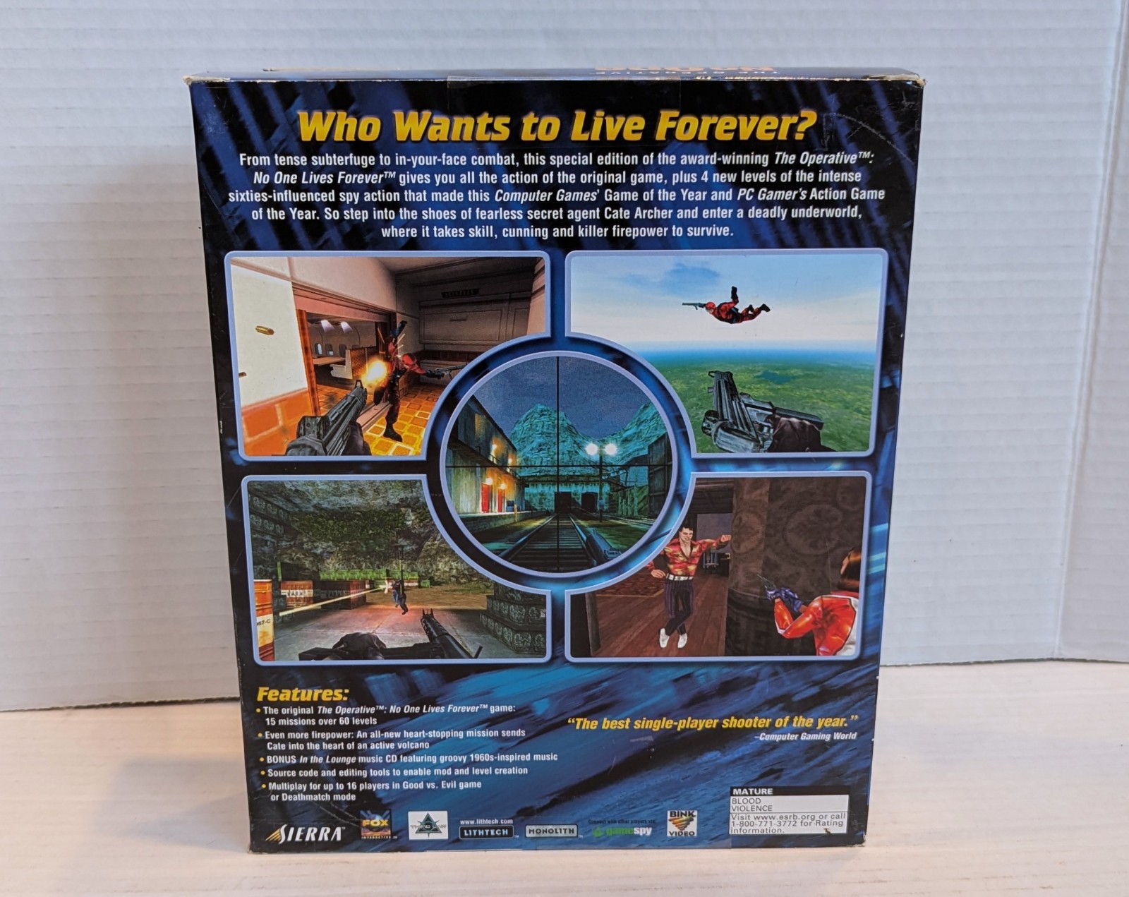 Operative: No One Lives Forever Game of the Year Edition 2001 Big Box Sealed