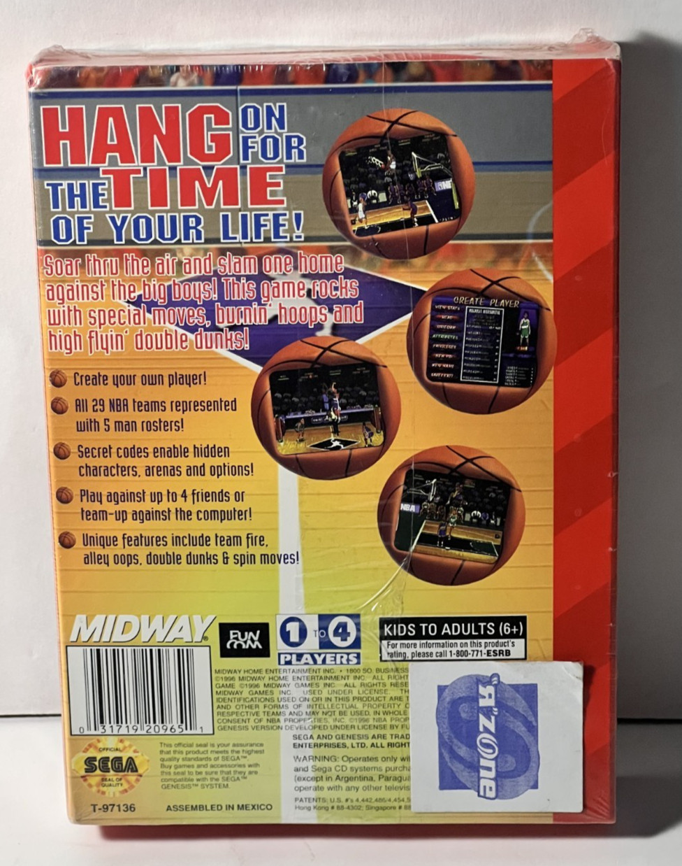 NBA HangTime (Sega Genesis, 1996) New