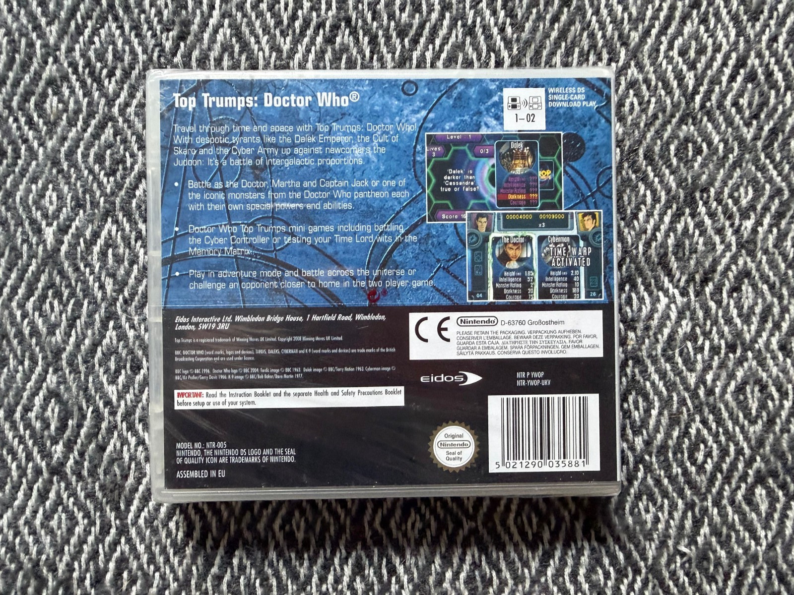 ds Doctor Who: Top Trumps Game REGION FREE (Works on US Consoles) *NEW + SEALED*