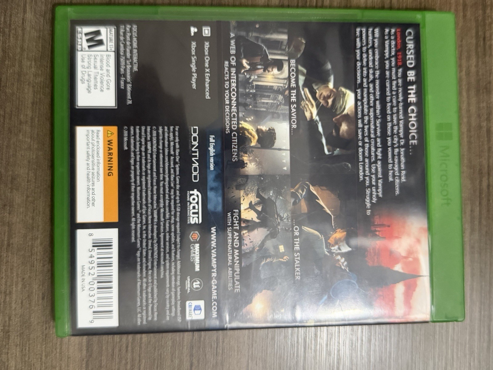 Vampyr (Microsoft Xbox One, 2018)