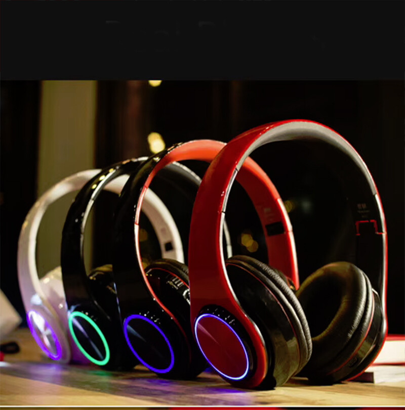 Foldable BT Wireless Headset LED Noise Cancellation for Samsung Galaxy / iPhone