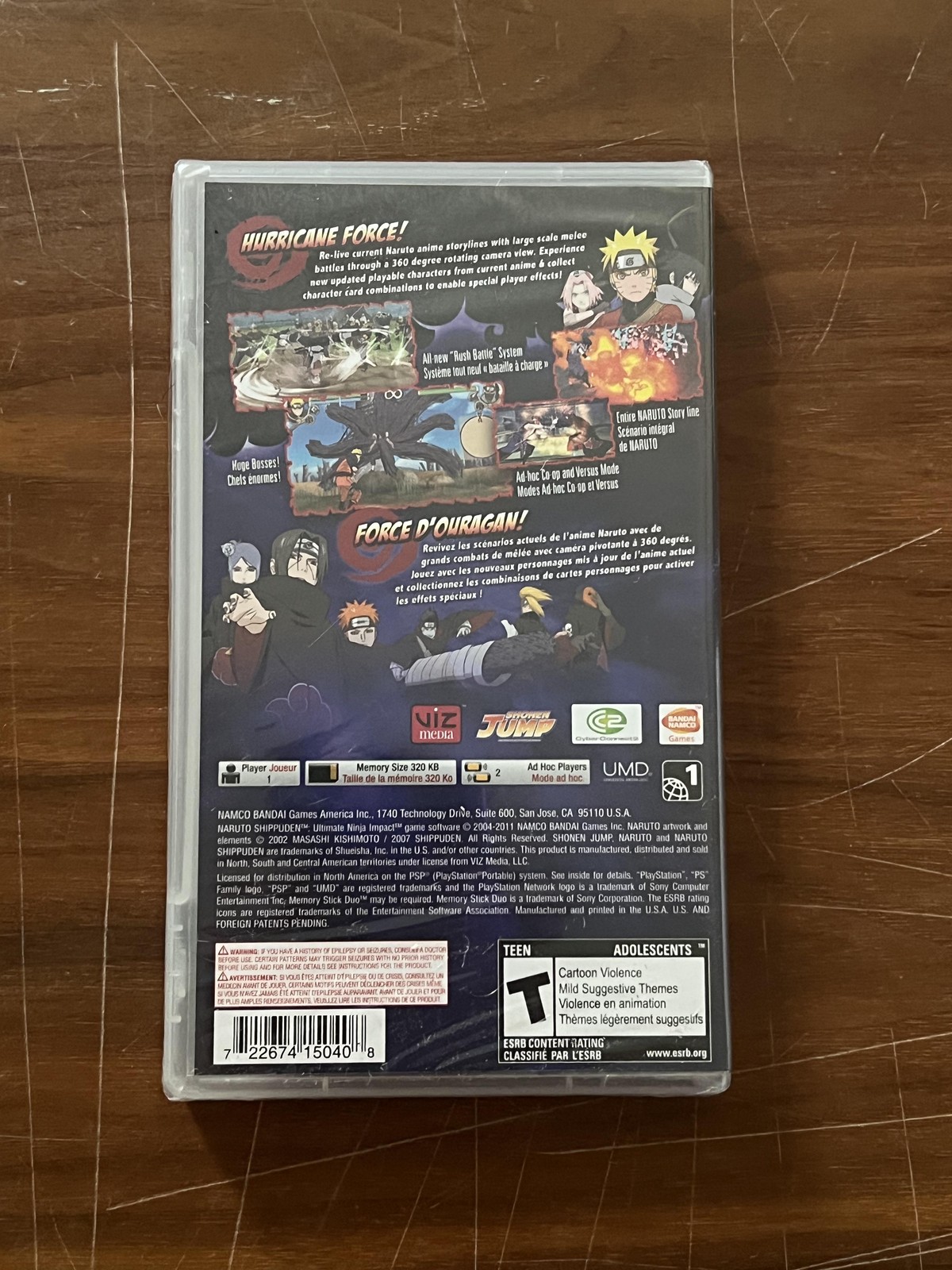 Sony PSP Naruto Shippuden Ultimate Ninja Fsctory Sealed Impact Namco Black Label