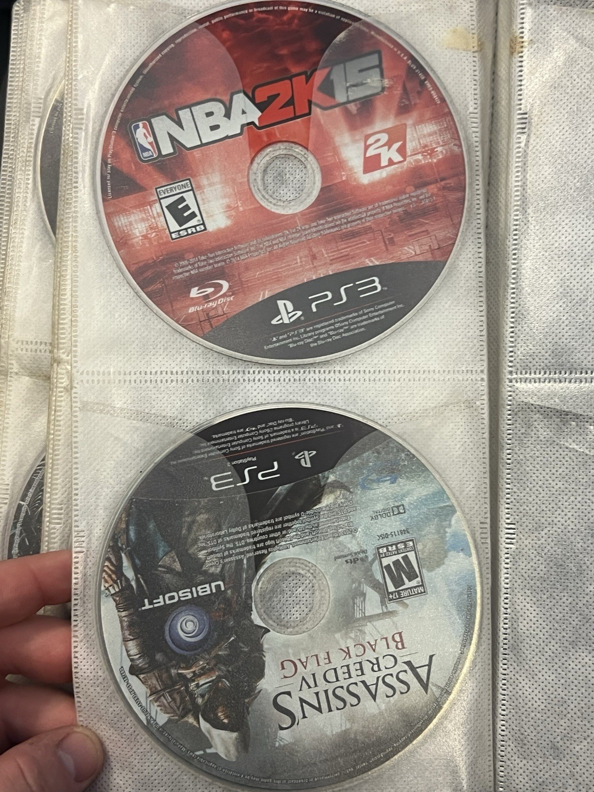 Lot Of 64 Sony Playstation 3 PS3 Disc Only Games Binder Untested Mixed Games