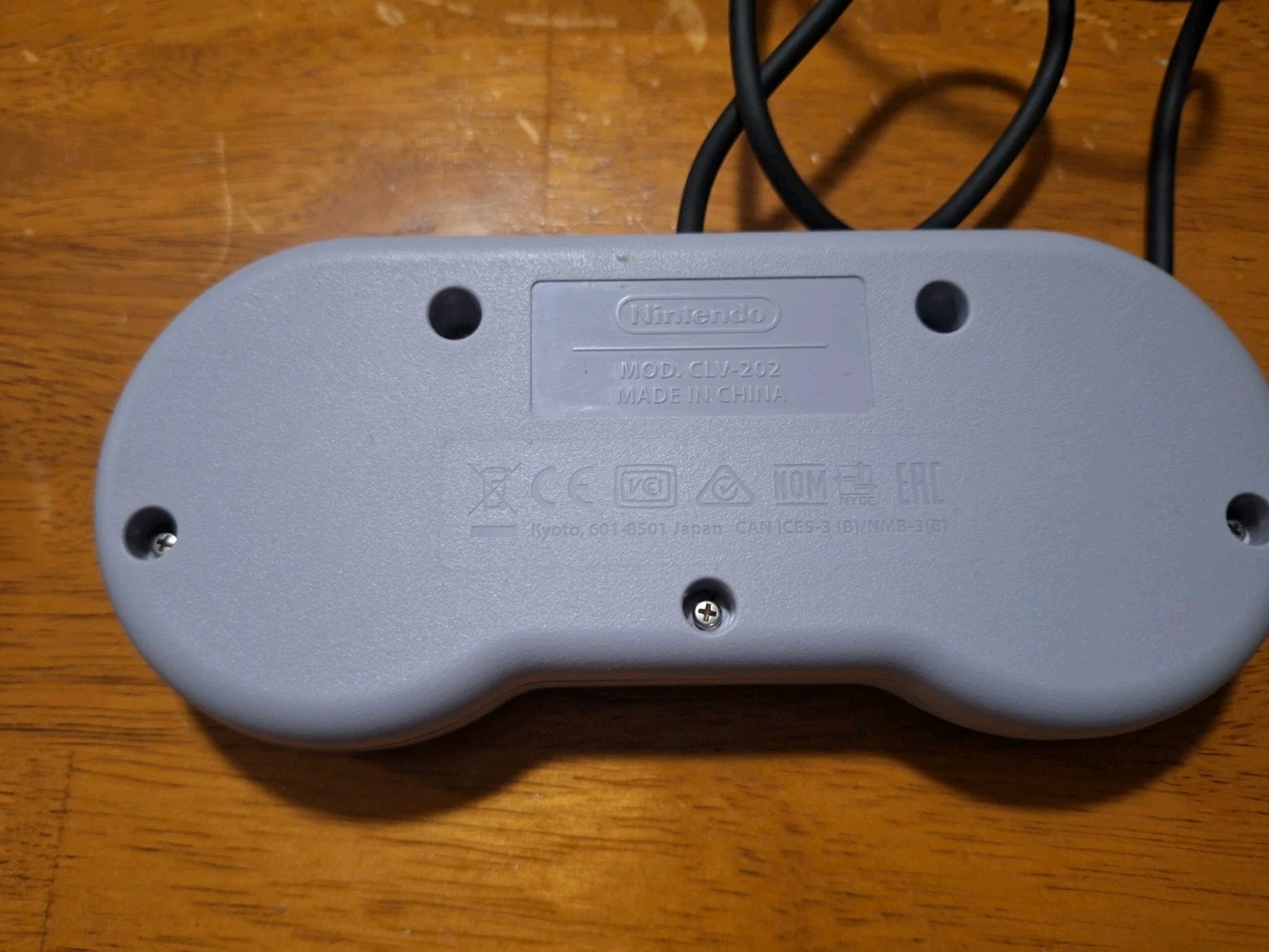 Two Super Nintendo Classic Mini OEM CLV 202 Controllers with Extension Cords