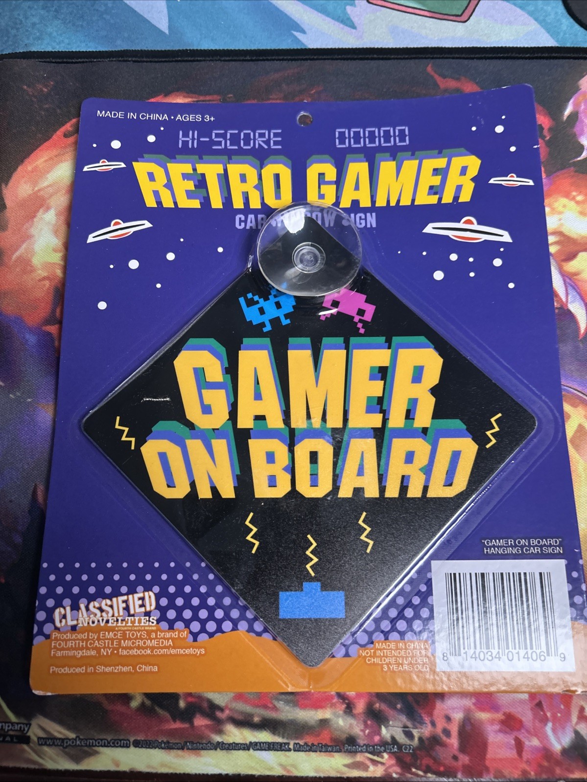 Car Window Sign | Gamer On Board Car Sign | 8-Bit Treasure Chest