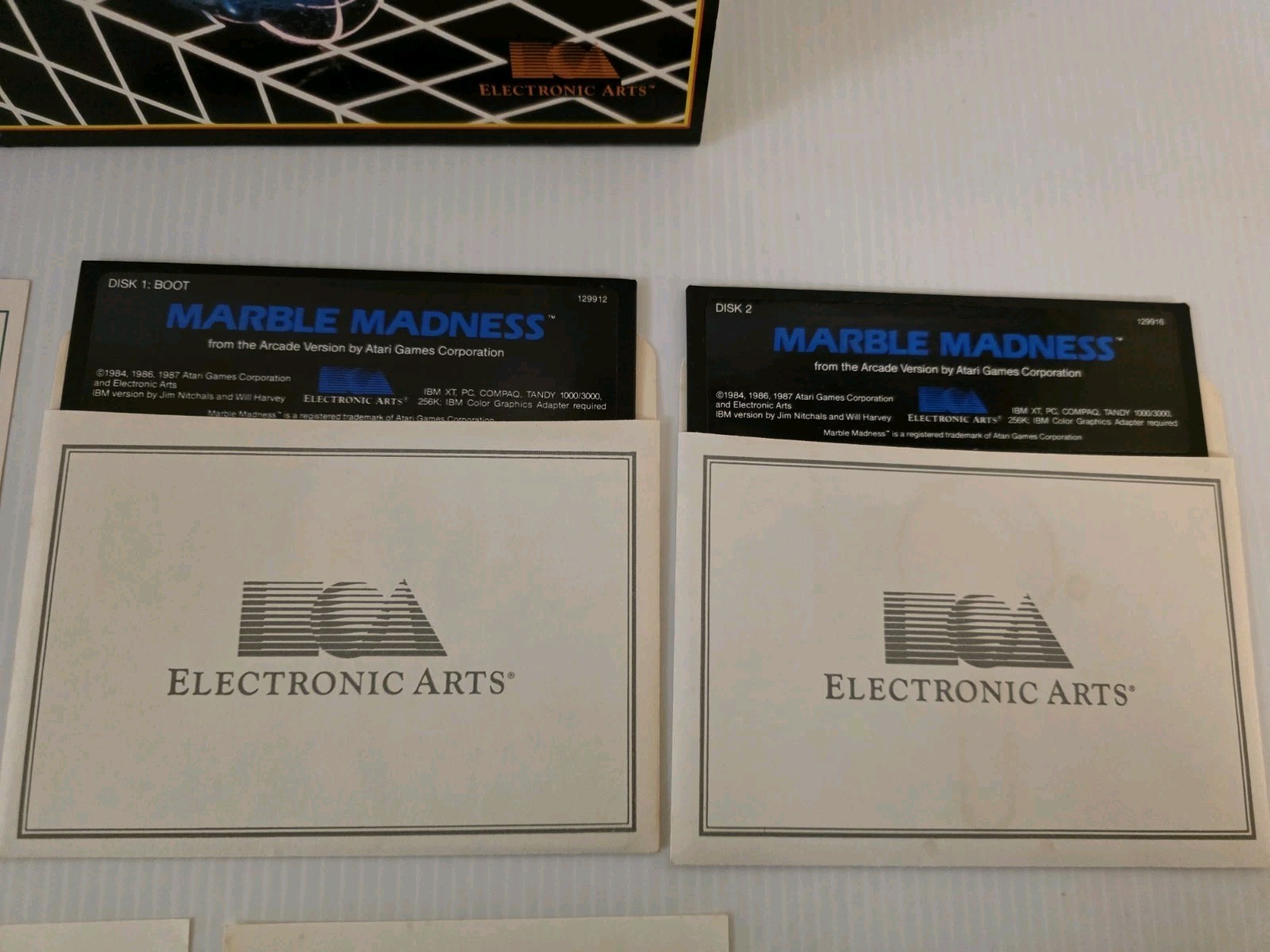 Marble Madness Commodore 64/128 C64 EA Big Box Complete w/ Disk & Manual