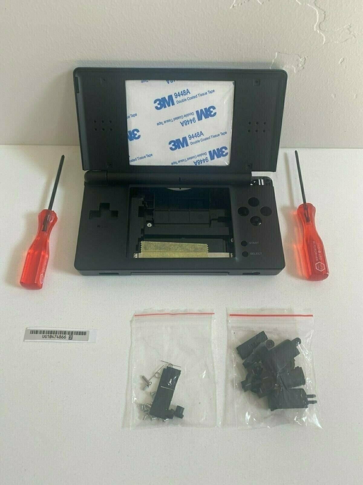 Replacement Housing for Nintendo DS Lite Glass Lens Shell Cobalt Blue Black