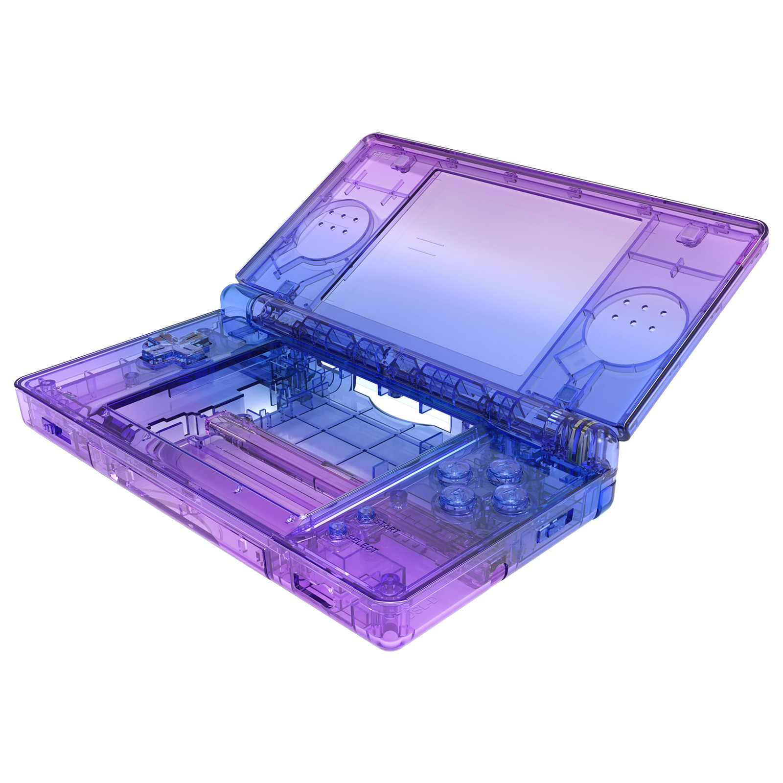 NDSL Full Housing Shell Button for Nintendo DS Lite Gradient TranslucentBluebell