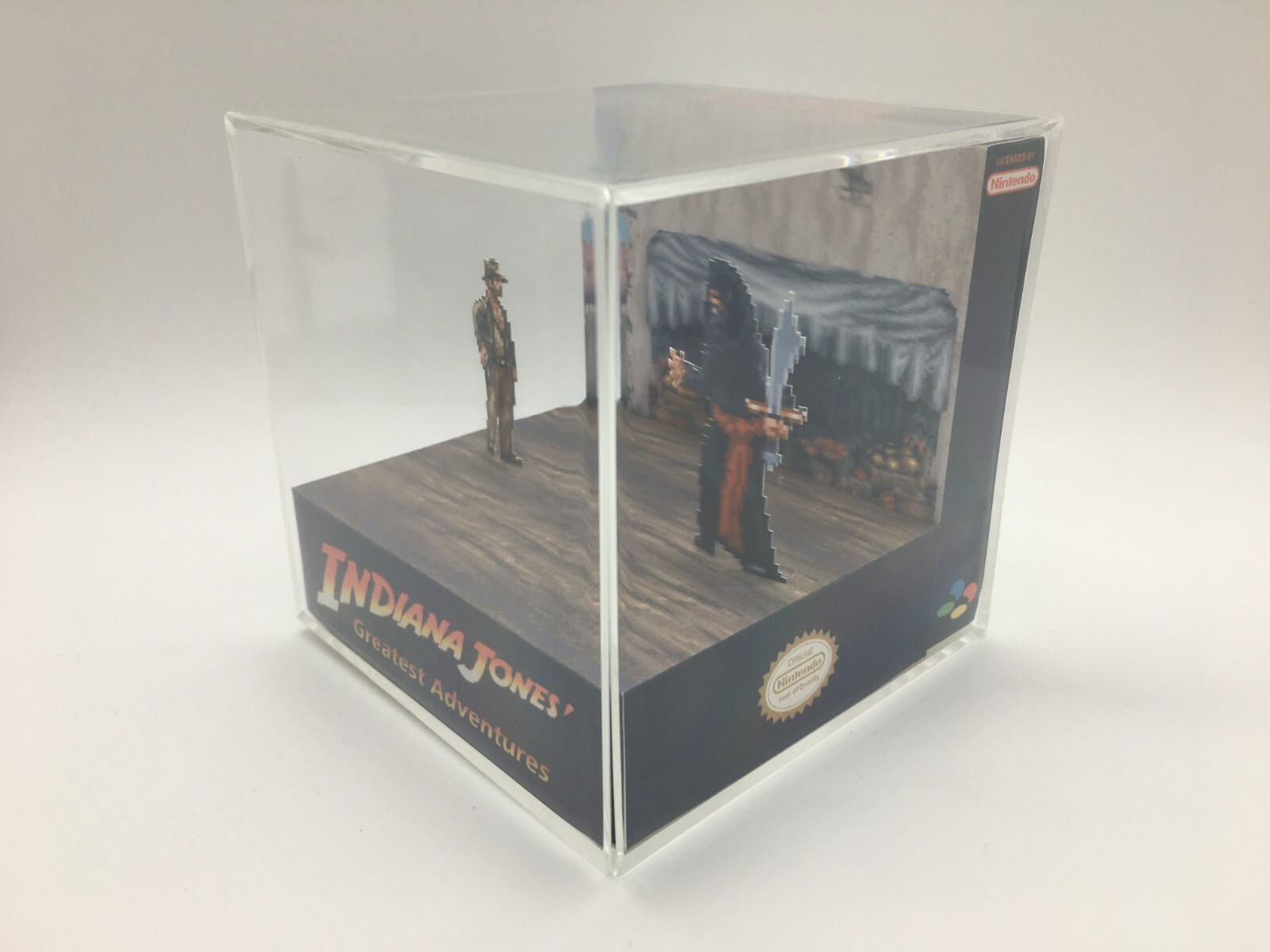 Indiana Jones and the Raiders of the Lost Ark SNES Shadow Box Diorama Cube