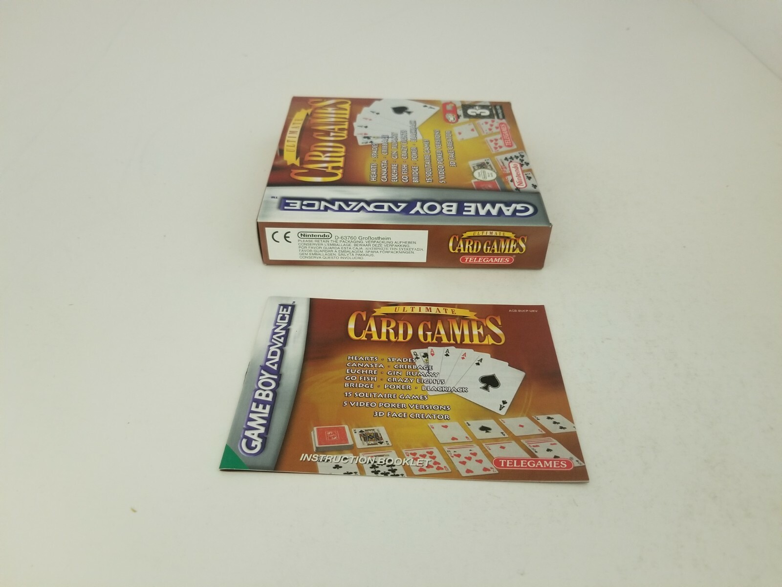 Original Box & Manual for Ultimate Card Games for Game Boy Advance ( NO GAME)F42