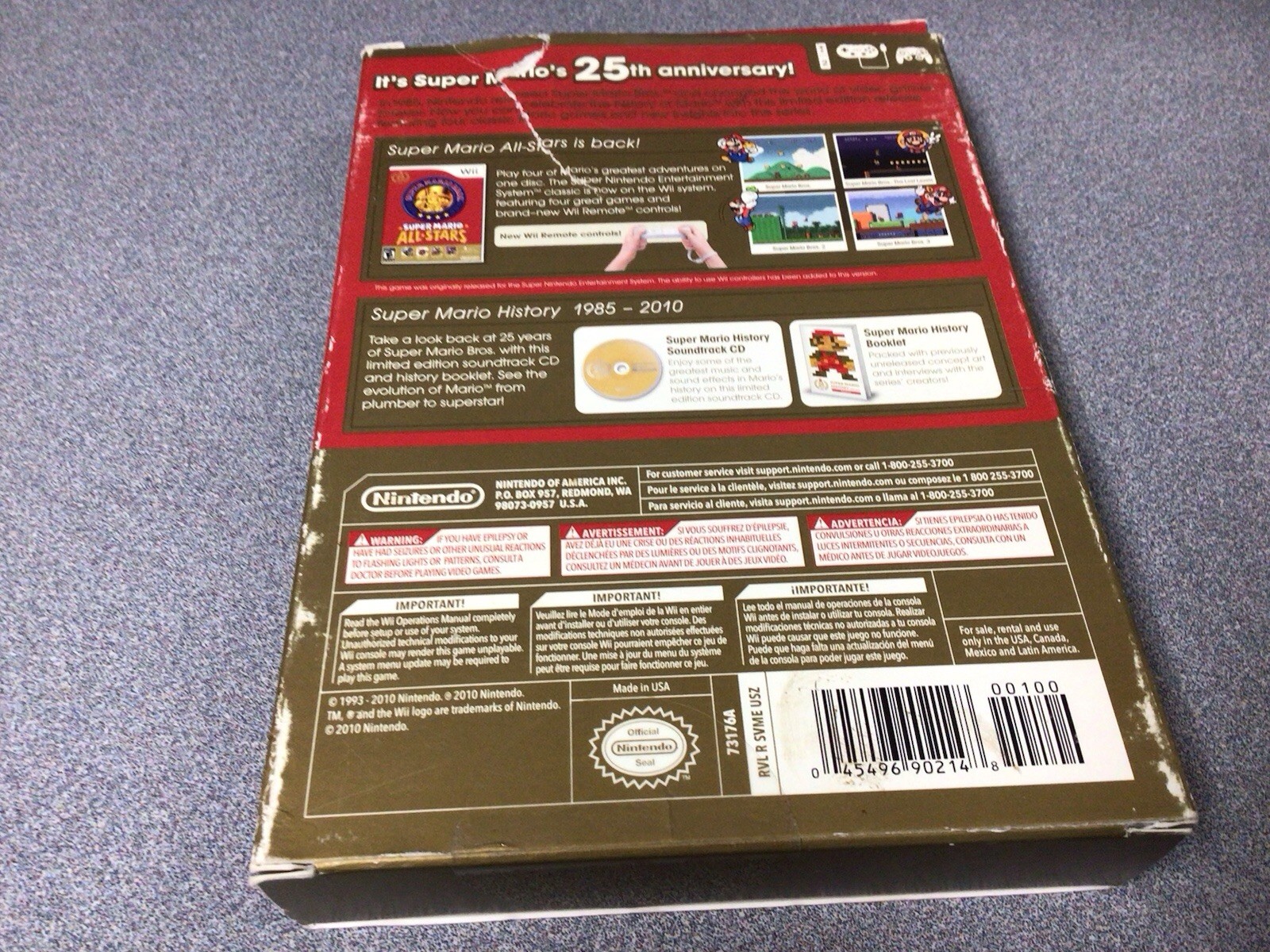 Super Mario All Stars 25th Anniversary Limited Edition for Wii USED