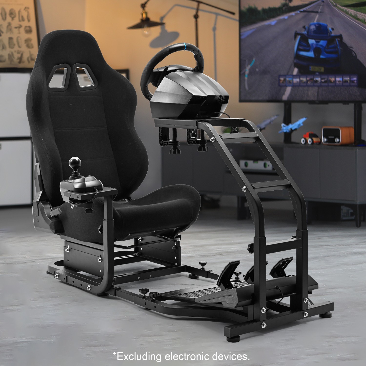 Marada Racing Simulator Cockpit G29 Wheel Stand With Seat Fit Logitech G920 G923