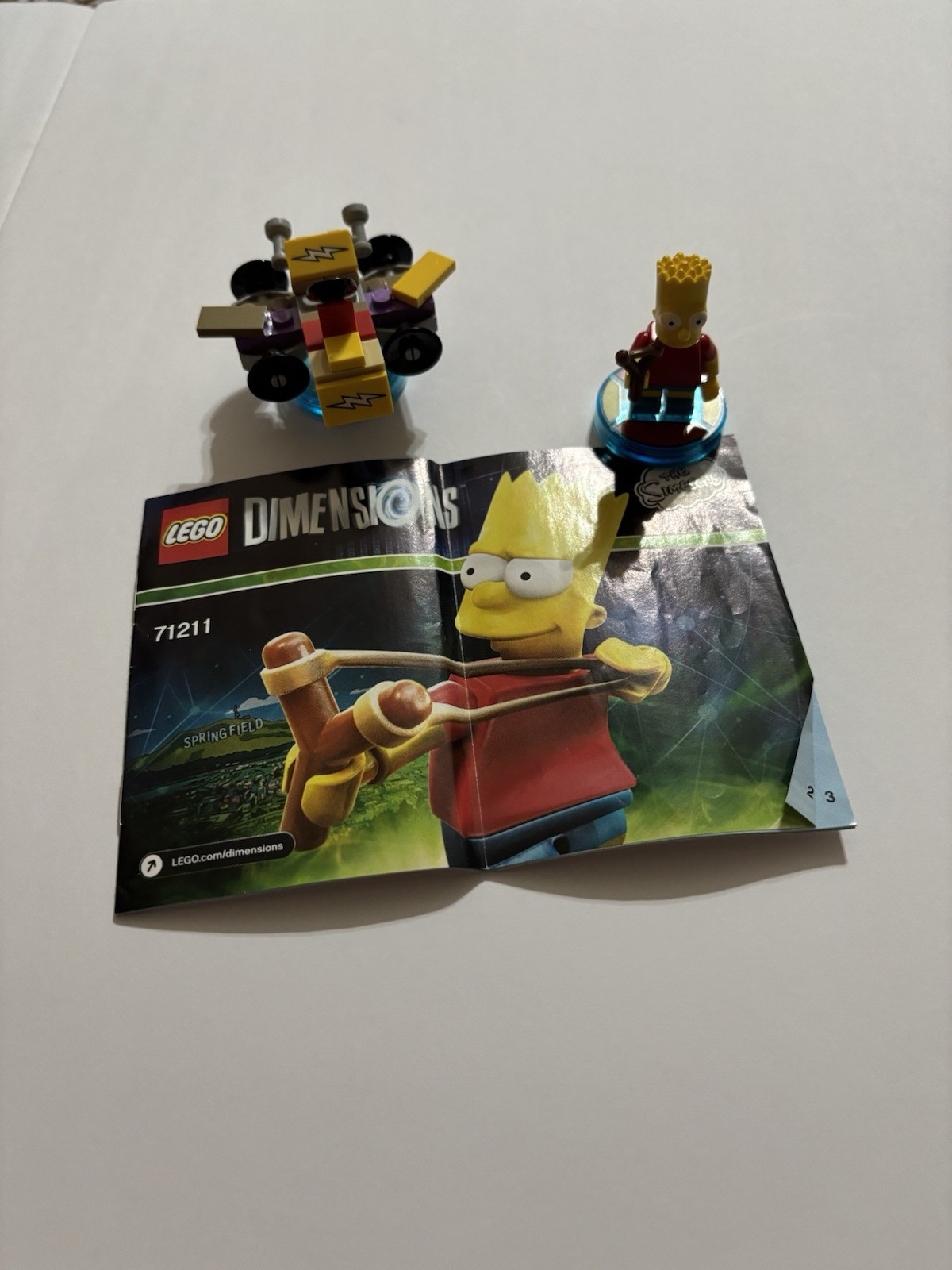 LEGO Dimensions Minifigure & Vehicle Lot w/ Manuals Bart, Finn, Emmet 2016