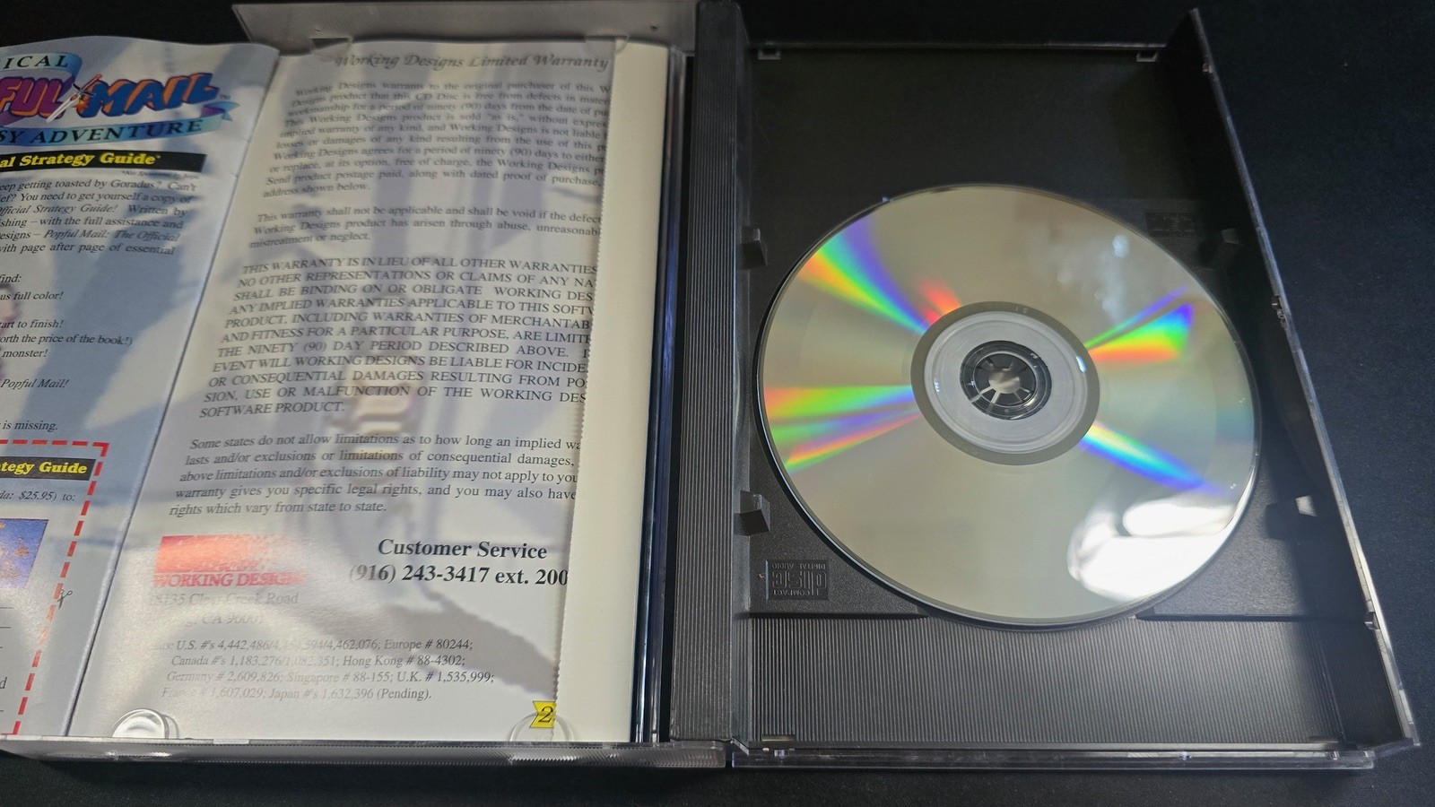 Popful Mail Working Designs Sega CD LN perfect condition COMPLETE no reg-!