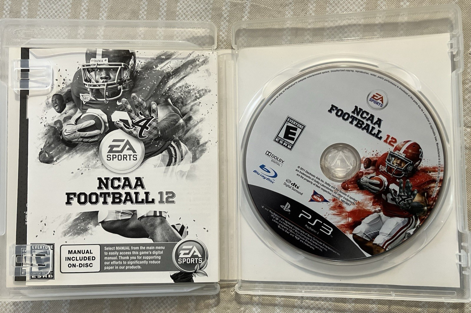 NCAA Football 12 (PS3) Tested Works with Manual