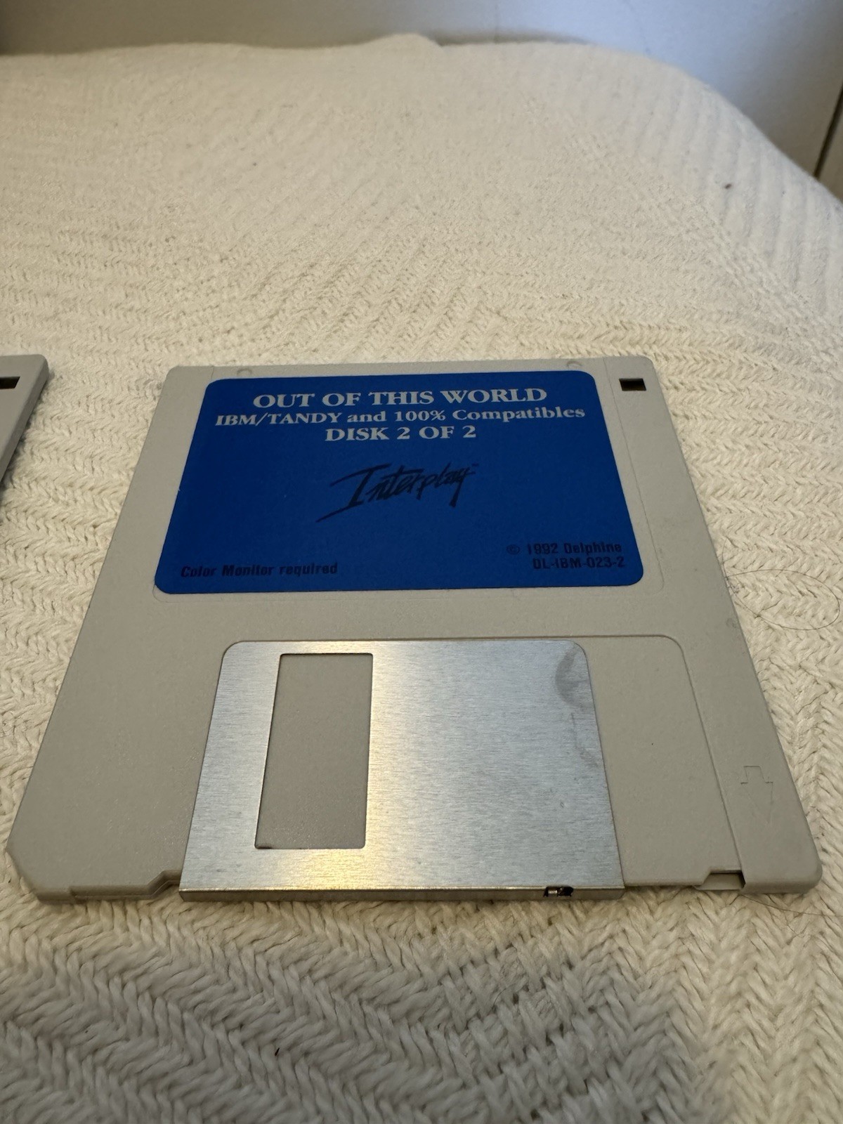 Interplay Out of This World Adventure Game – PC 1991 – Floppy Discs, IBM MS-DOS