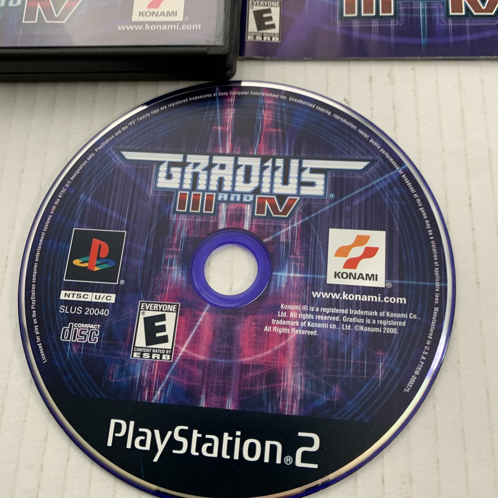 Esteem Condition Gradius III 3 and IV 4 (Sony PlayStation 2, 2000) PS2 See Pics