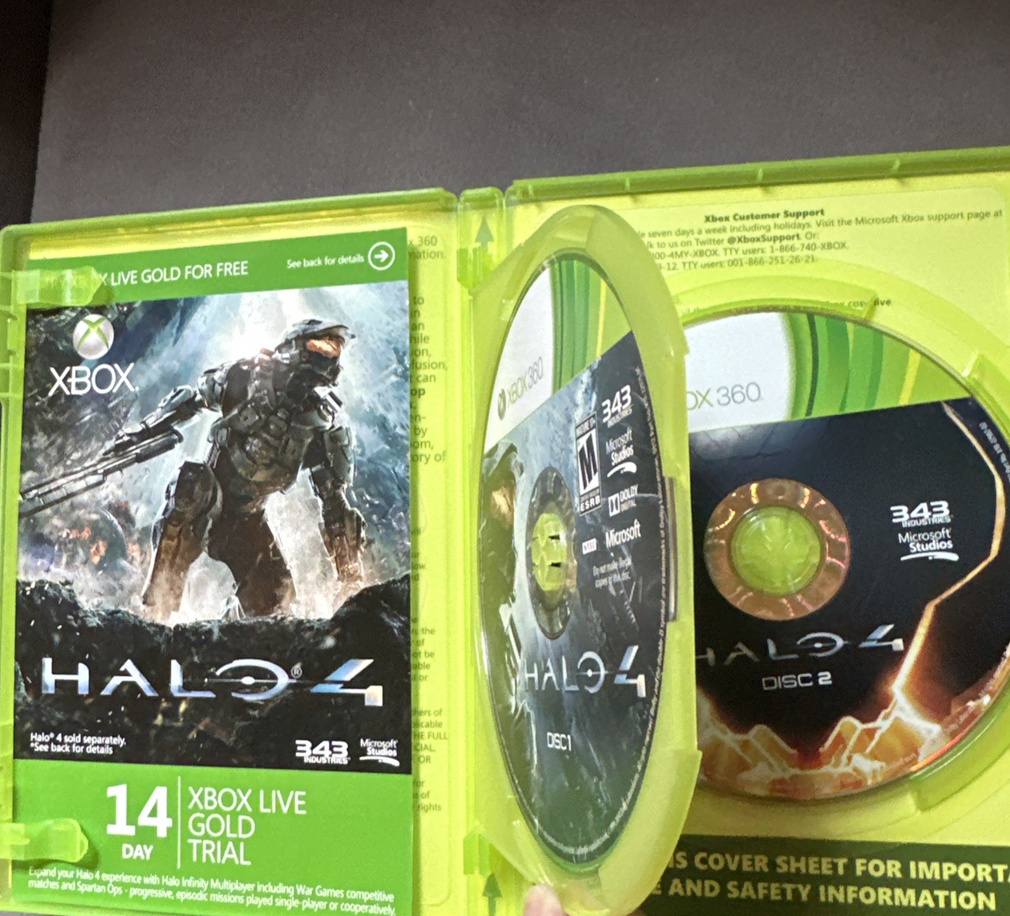 Halo 4 Xbox 360 CIB Complete 2-Disc 343 Industries Microsoft good used