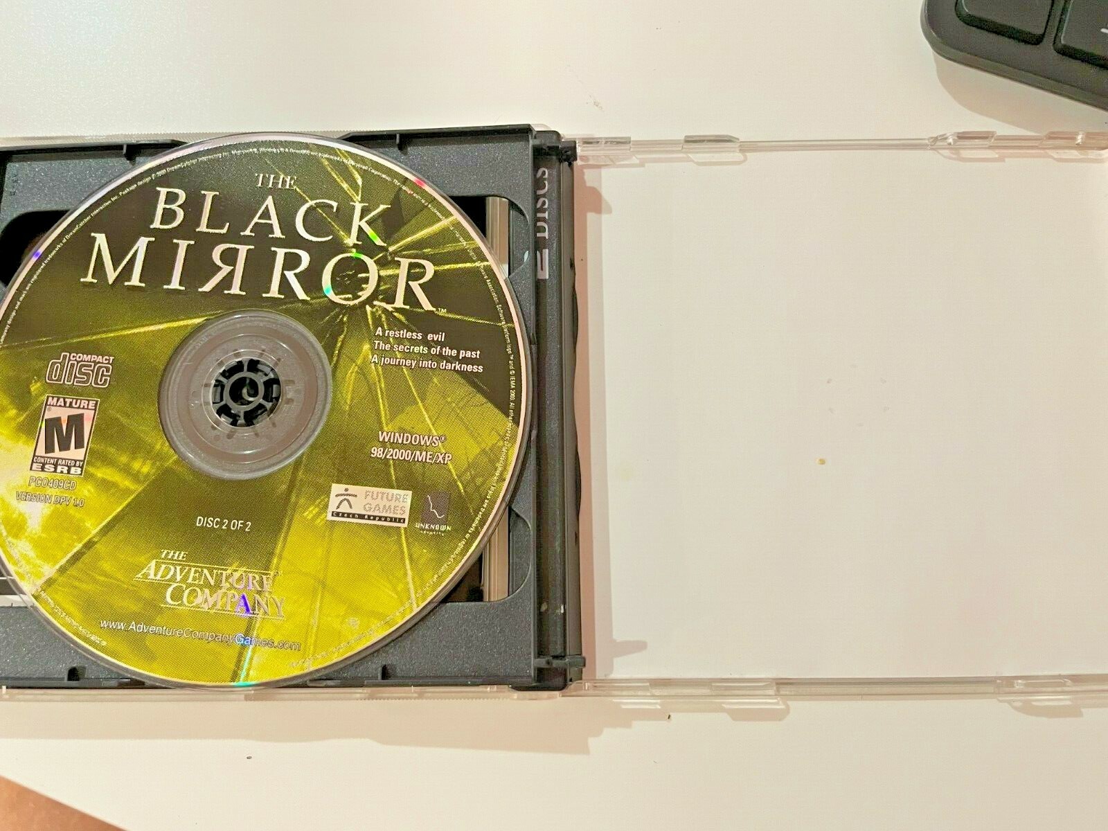 Black Mirror PC Game 2003 The Adventure Company Manual & 2 Discs