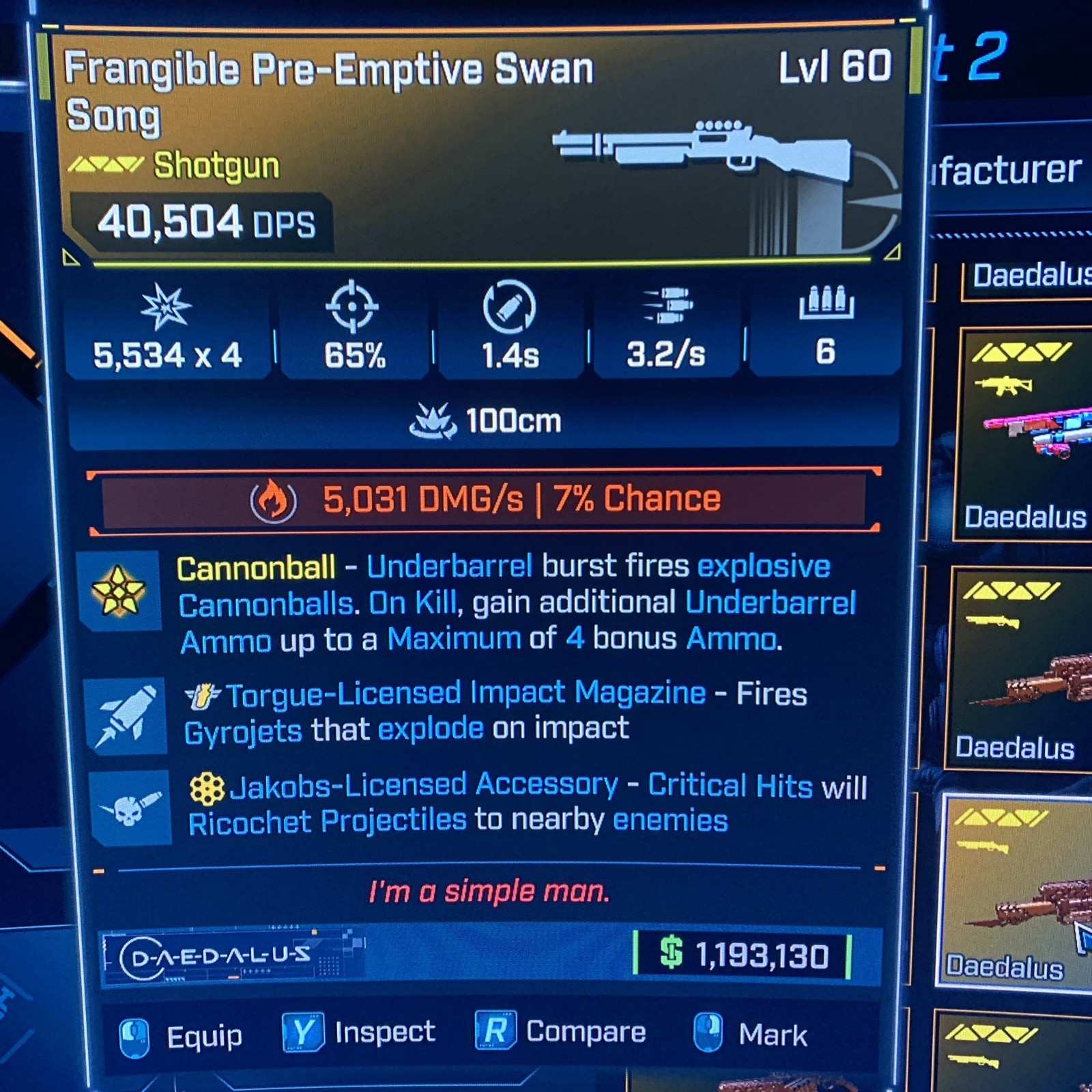 Borderlands 4⭐️LVL 60 SWAN SONG TORGUE GYRO JAKOBS ALL ELEMENTS⭐️All PLATFORM