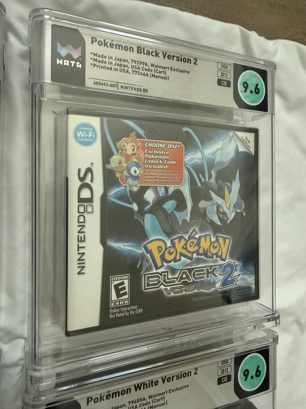 Pokemon Black, White, Black2, White2 Bonus Lot WATA CIB 9.6