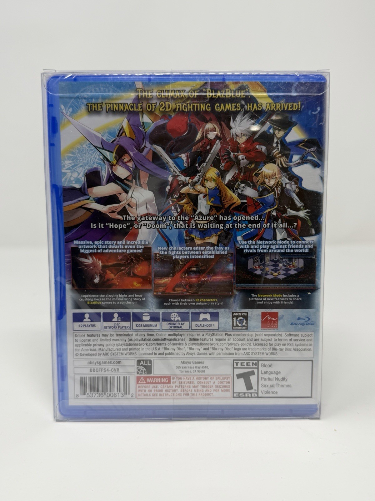 Blazblue – Central Fiction – PlayStation 4 PS4 – Brand New | Factory Sealed