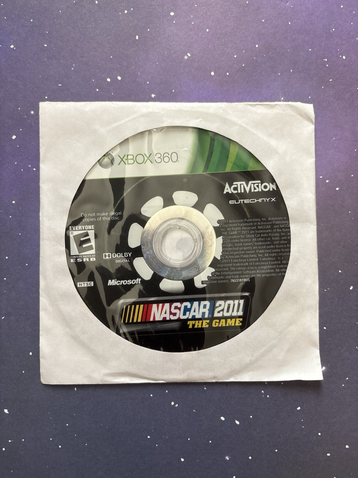 NASCAR 2011 for Xbox 360, Manual and Disc Only, Tested and Working