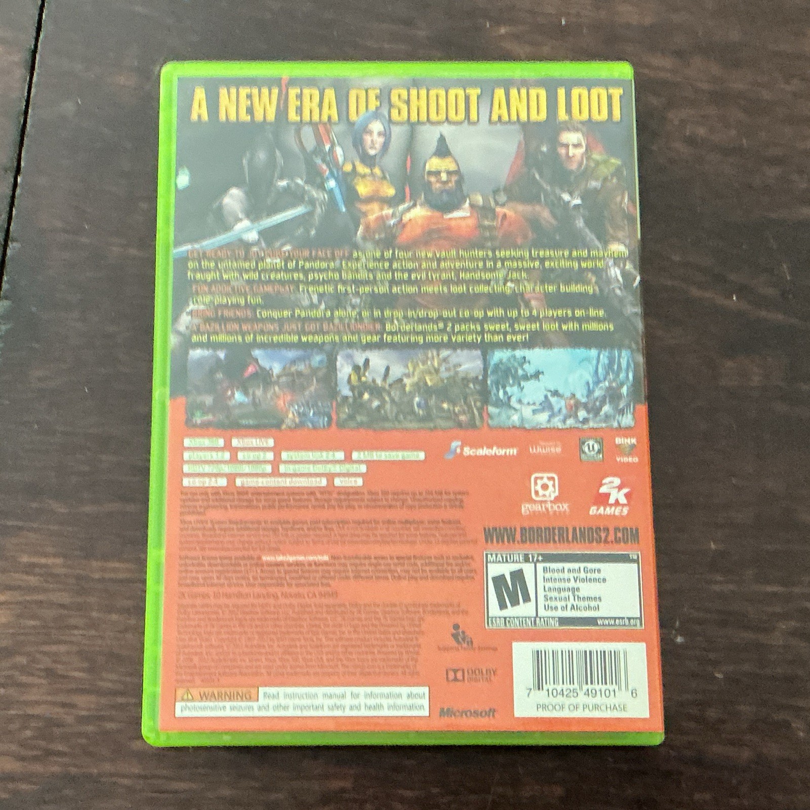 2K Games Borderlands 2 (Xbox 360) M Rated Shooter Borderlands Series w/ Manual