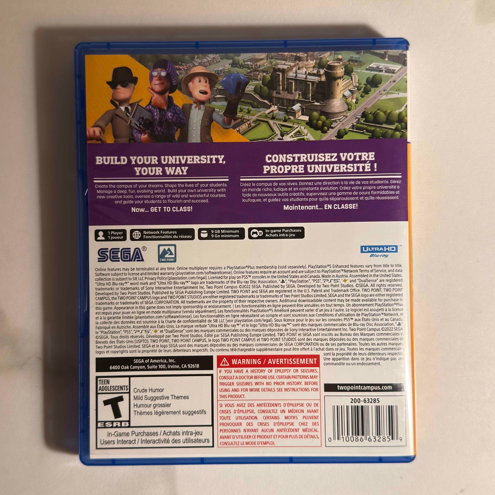 Two Point Campus – Enrollment Edition | PS5 | Lot #10 | PRISTINE