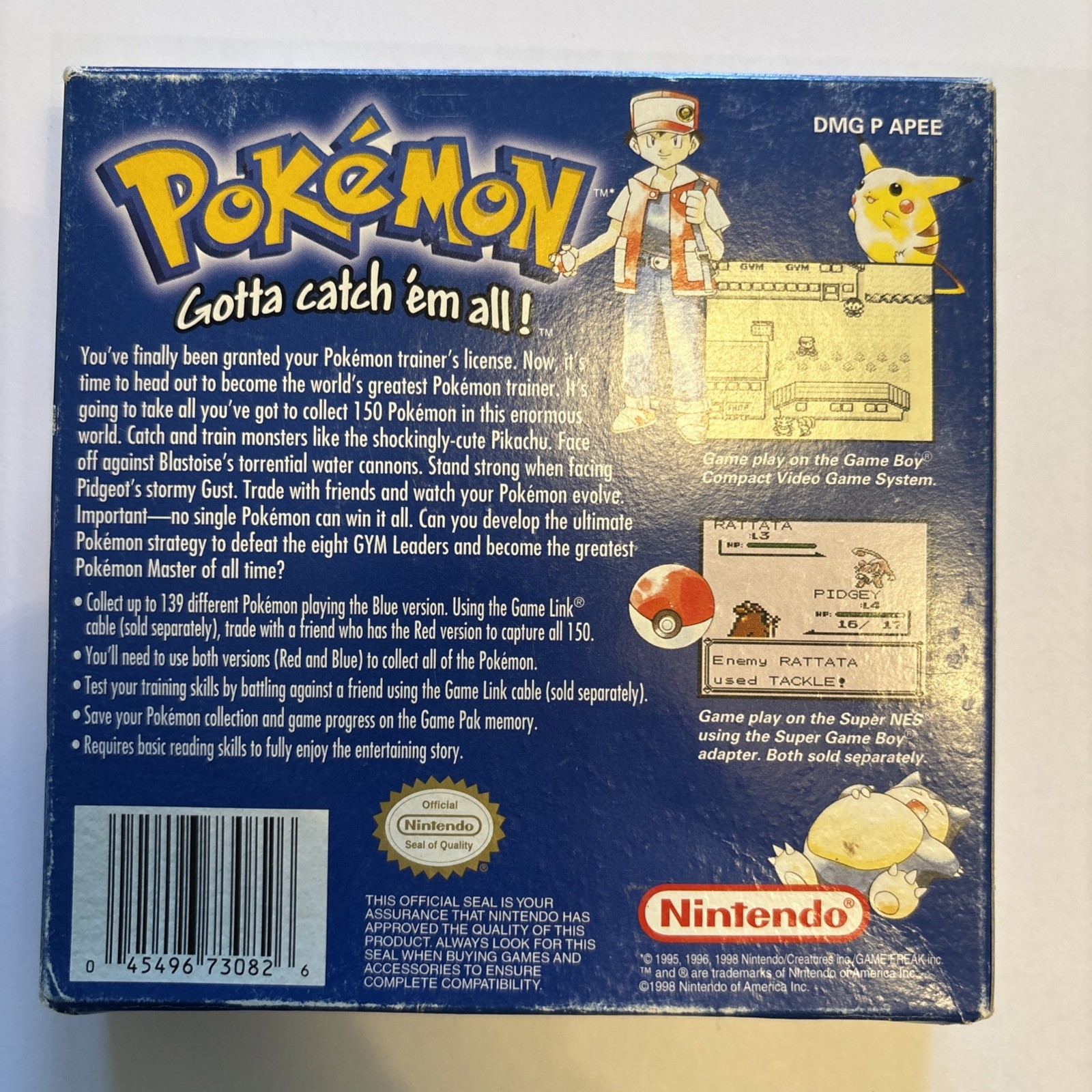 Pokemon RED BLUE YELLOW Authentic Complete in Box CIB Nintendo GAMEBOY