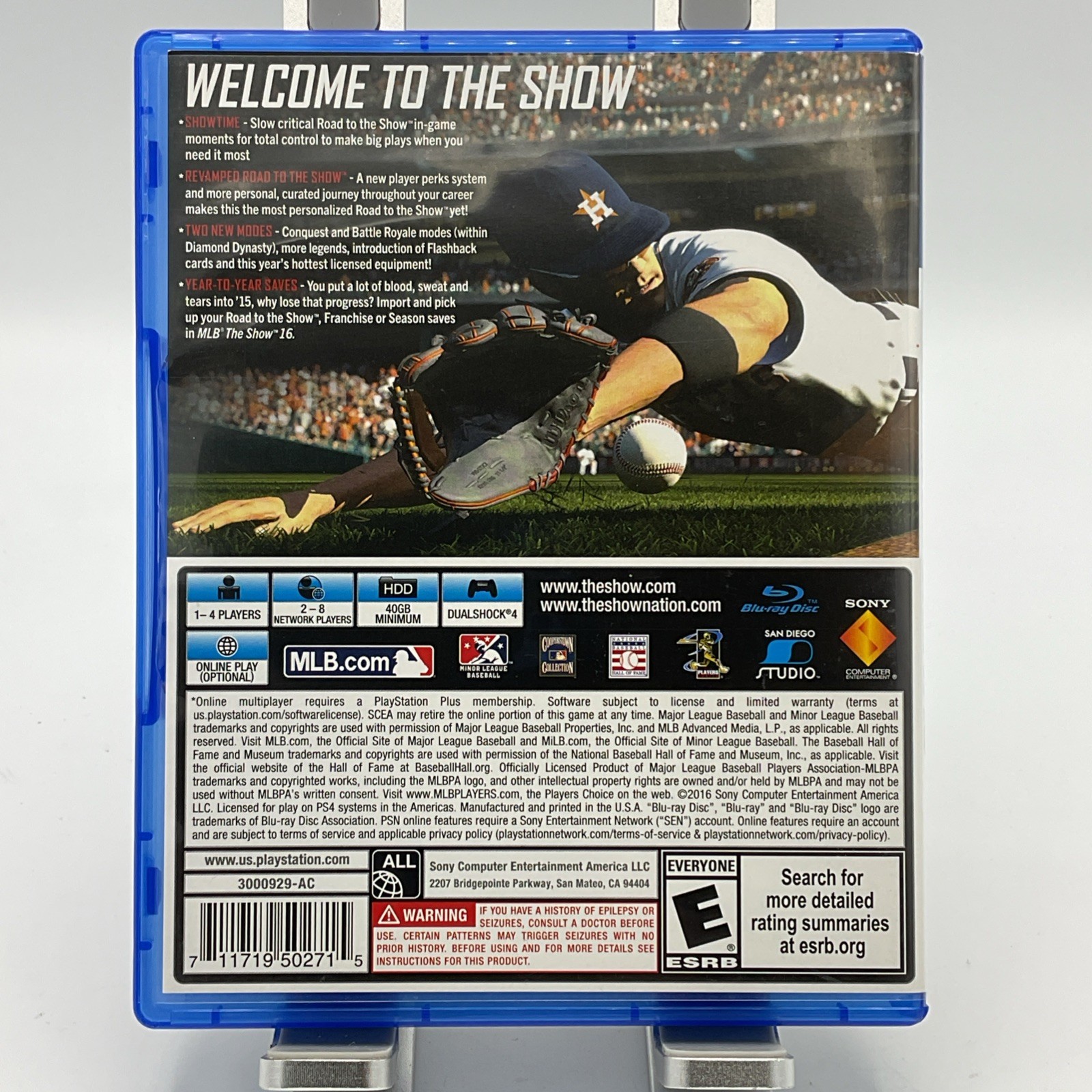 MLB 16 The Show – Sony PlayStation 4(GAME AND CASE NO MANUAL)