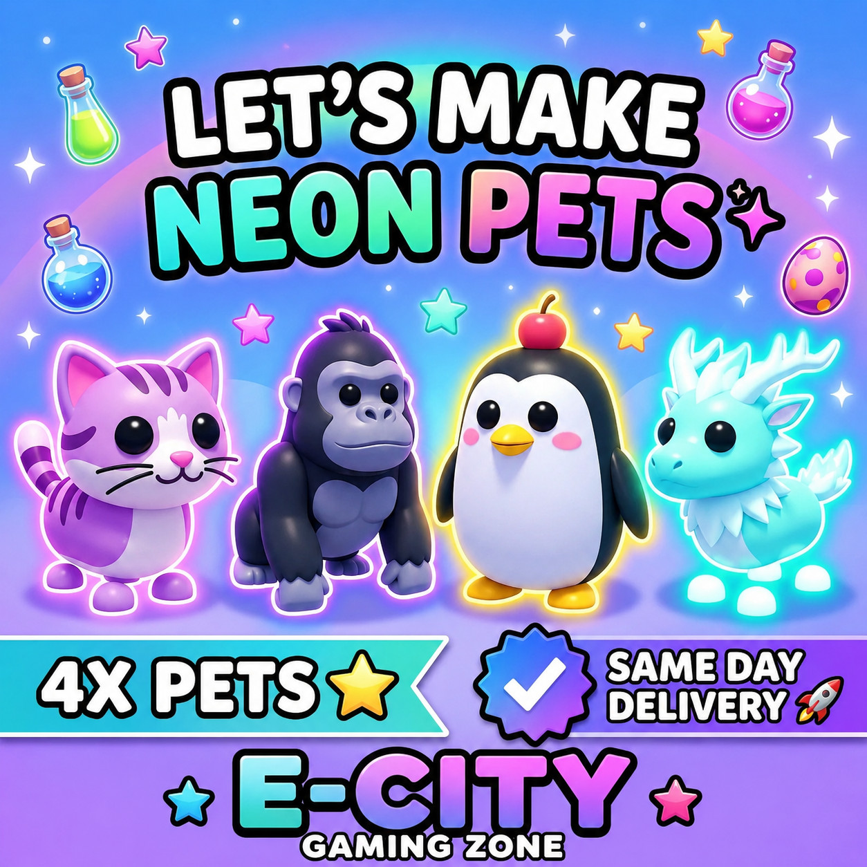 🦄adopt Top Pick Today🦄Solaris – Aestus- Stygian Owl -Tealwood-🦄 4X- Make Neon