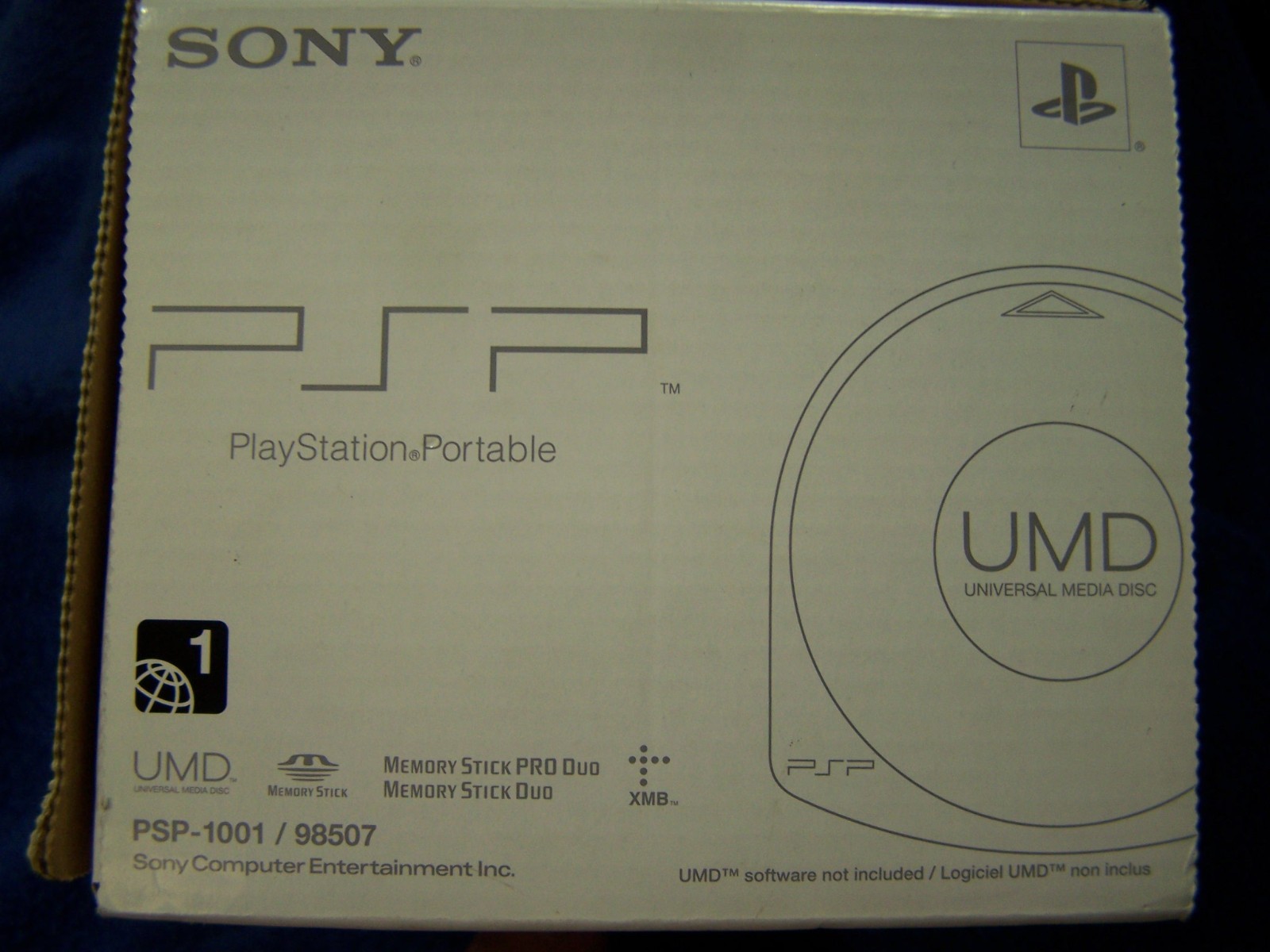 Sony PSP Black Model 1001 with Box, 32MB Card, Dexter Game, Power Cord, Tested