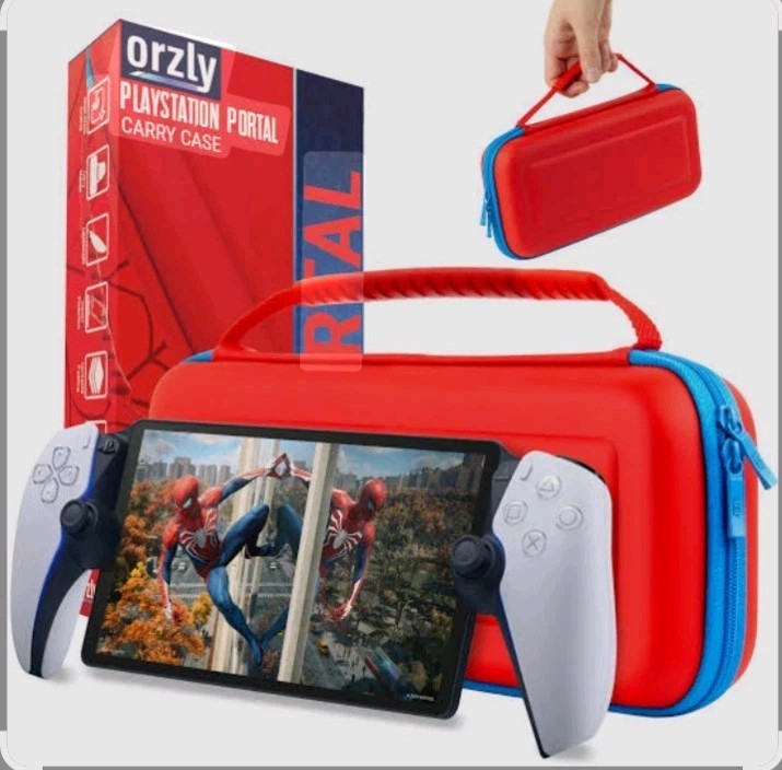 ivoler Carrying Case Portal Nintendo Switch Model, Portable Hard Shell Red Blue