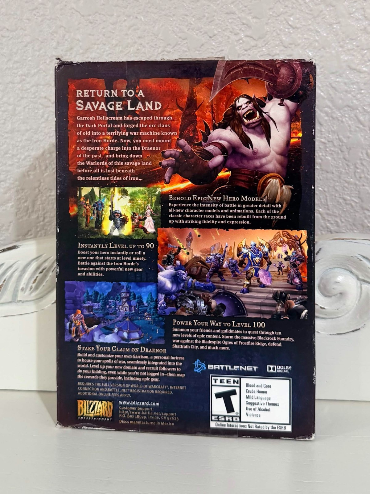 World of Warcraft: Warlords of Draenor (PC) – COMPLETE SMALL BOX – CD ROM