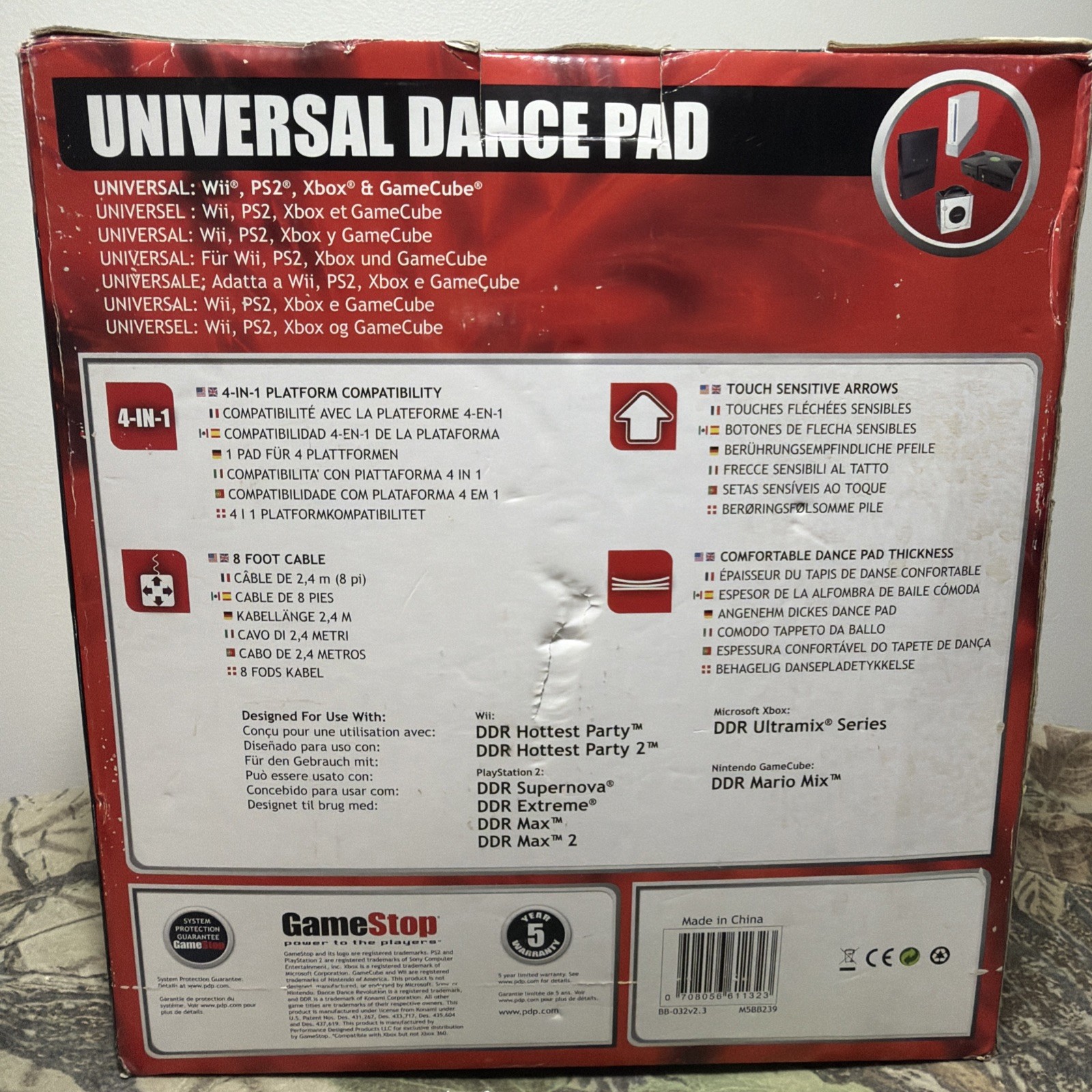 GameStop Universal Dance Pad – Wii / PS2 / Xbox / GameCube – NEW Open Box