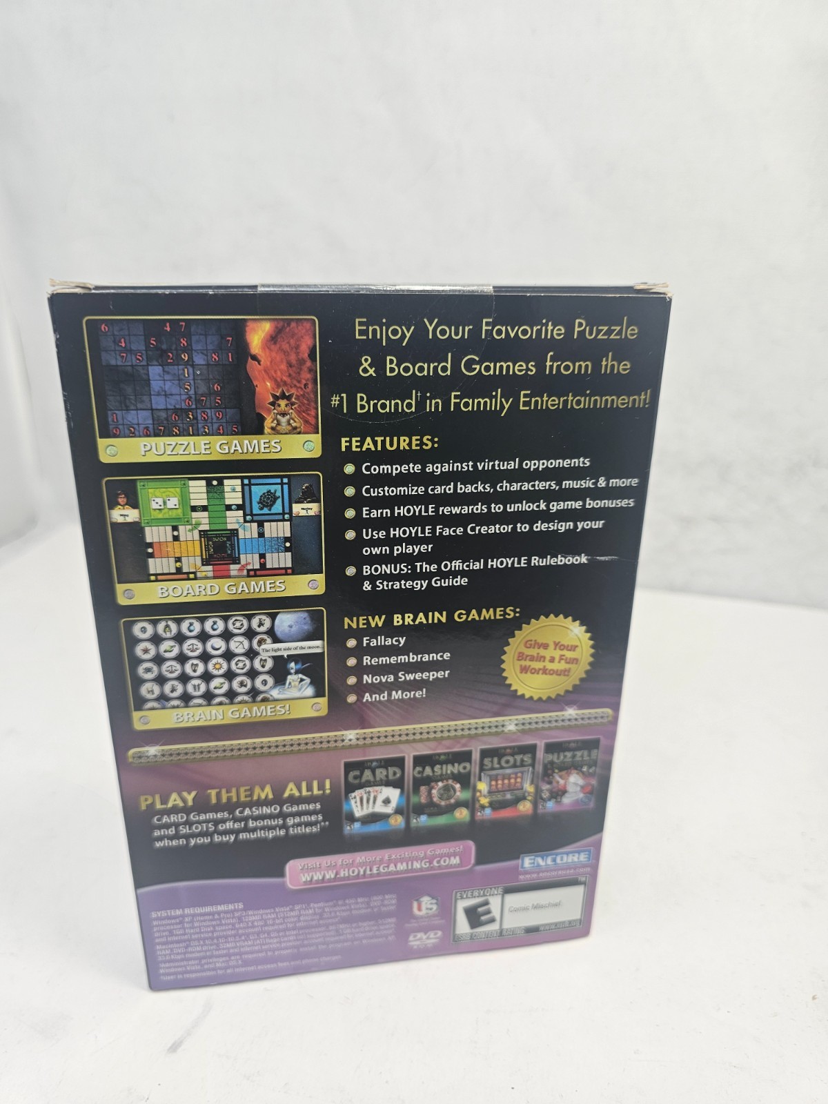 2010 Hoyle Puzzle & Board Games DVD-ROM PC & MAC Games Factory Sealed