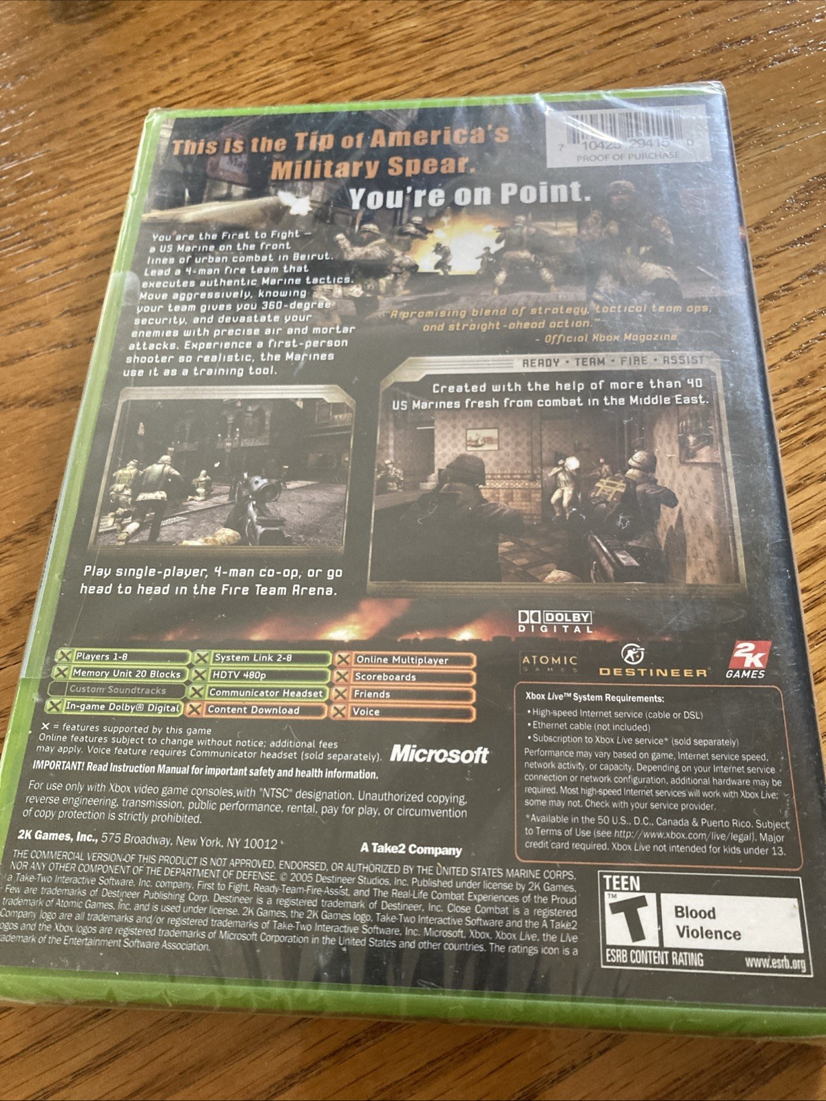 Close Combat: First to Fight (Microsoft Xbox, 2005)