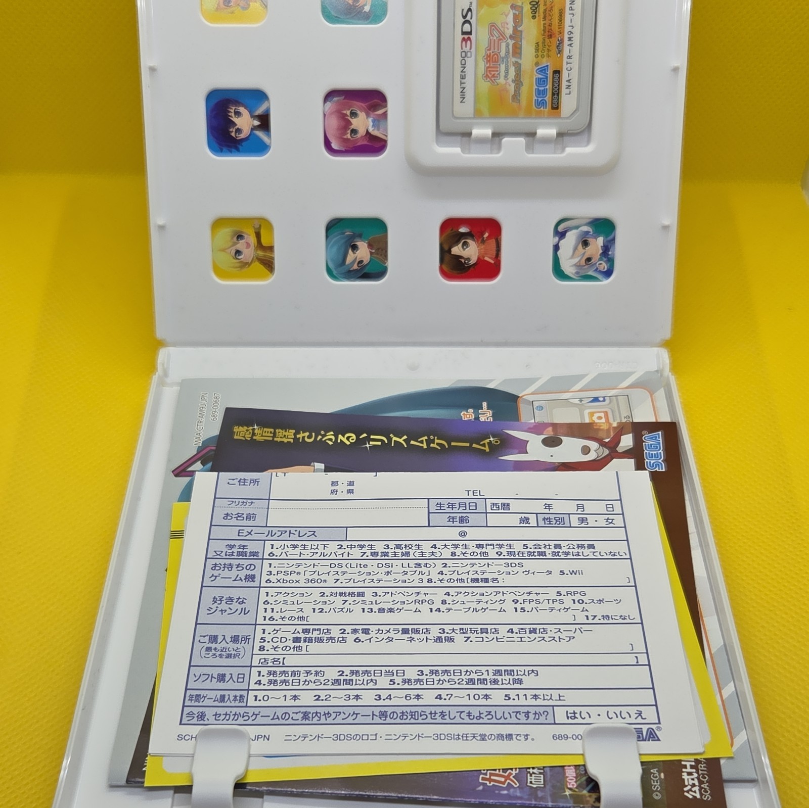 Hatsune Miku and Future Stars: Project Mirai (Nintendo 3DS) CIB with Cards Japan