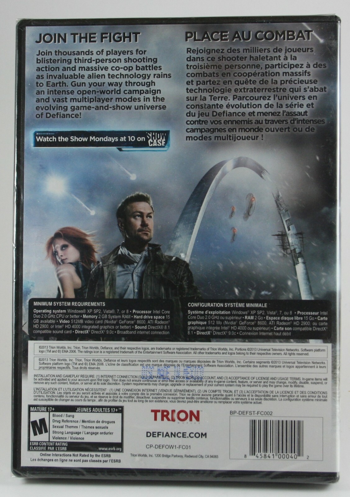 Defiance PC GAME SYFY Channel DVDROM Windows Trion Worlds SEALED Shooter Tie-in