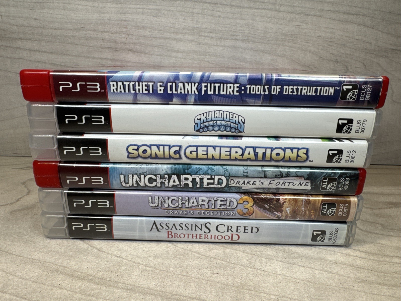 PS3 7 Game Bundle Ratchet Clank Future Skylanders Uncharted Drake’s Sonic Creed