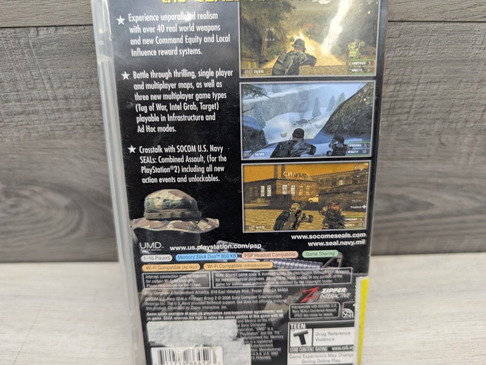 SOCOM: U.S. Navy SEALs — Fireteam Bravo 2 (Sony PSP, 2006) Tested