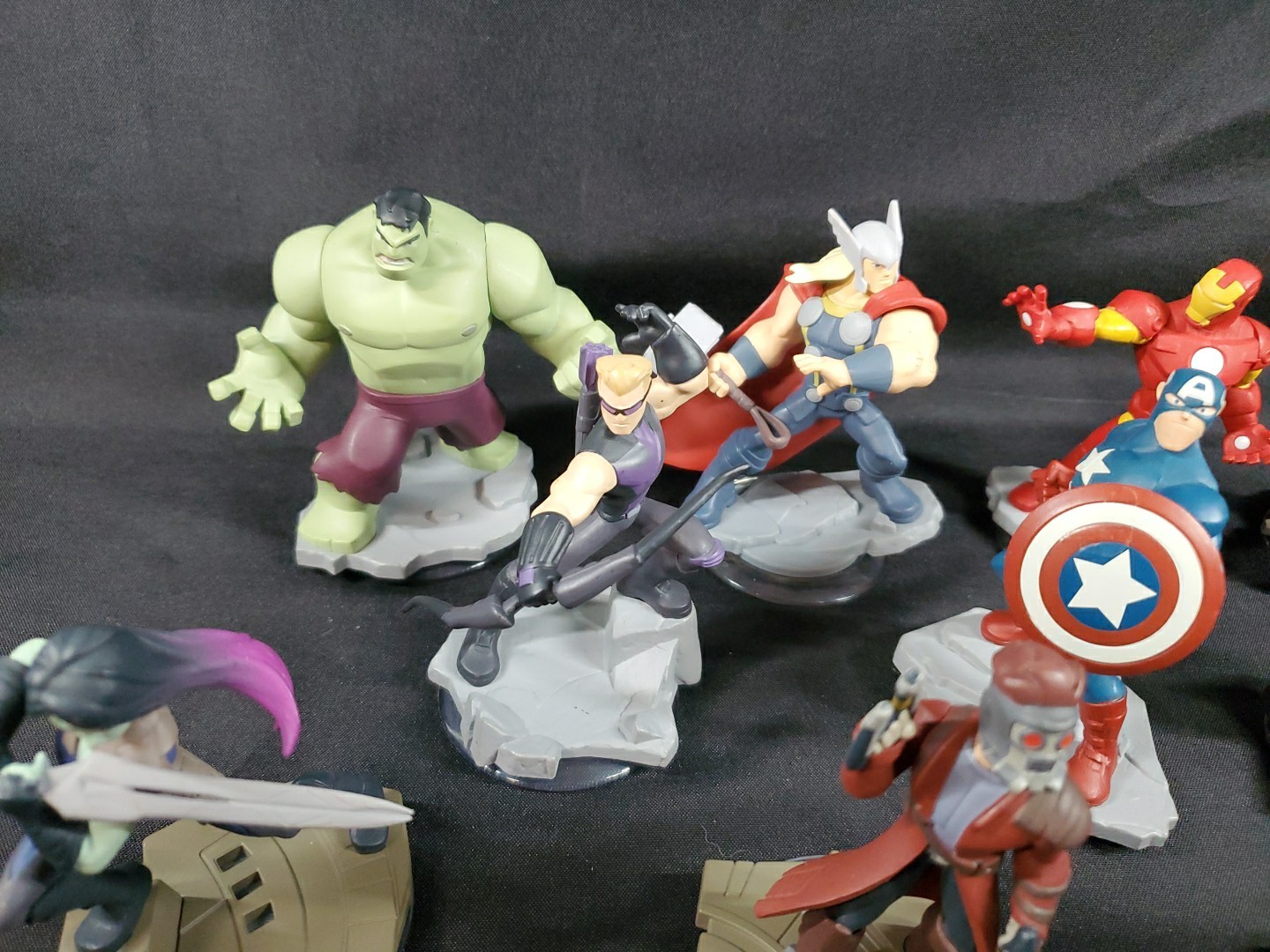 Disney Infinity Marvel Figures Hulk Spider-Man Thor Iron Man Rocket Racoon Lot