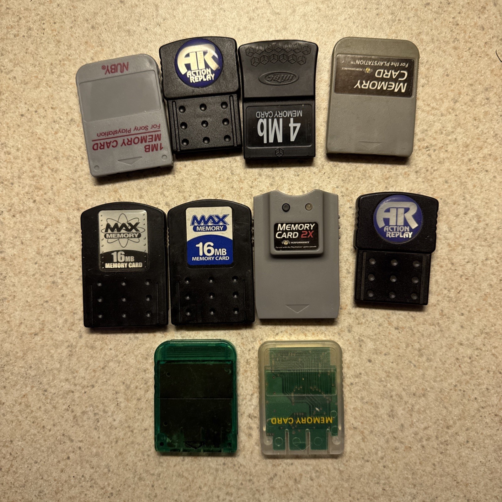 Bulk Lot: 10 Memory Cards for Retro Consoles — PS1/PS2/GameCube