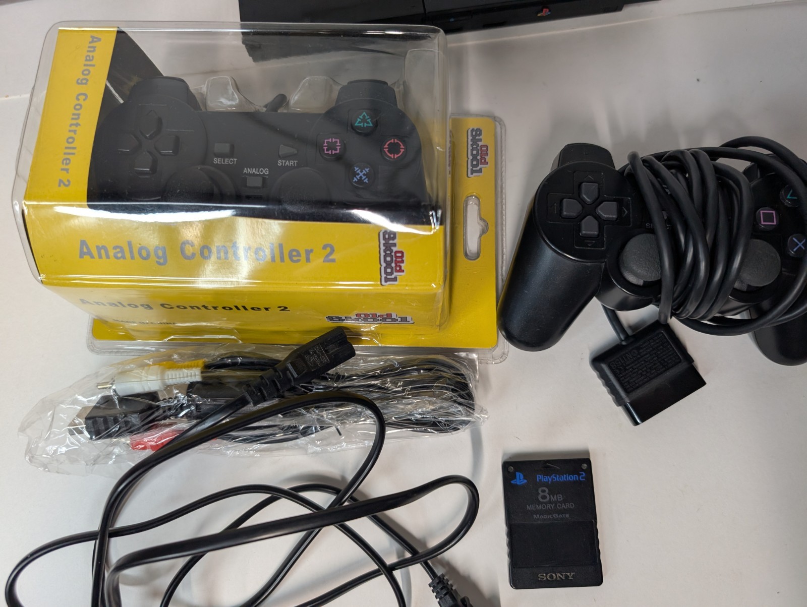 Sony PlayStation 2 Slim PS2 Black Console Tested System SCPH-90001 W/Extras