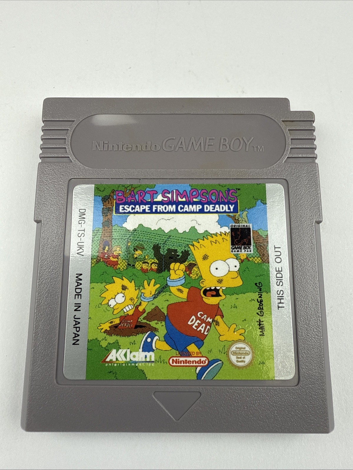 Bart Simpson’s Escape From Camp Deadly (Nintendo Game Boy) Authentic TESTED